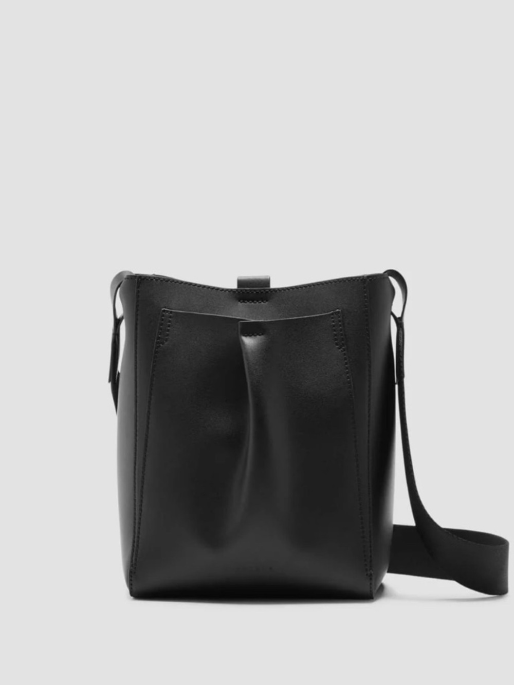 Everlane The Mini Studio 100% Premium Black Leather Bucket Bag